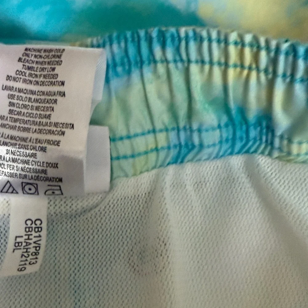 Calvin Klein Men's Tie Dye Blue & Yellow Swim Trunks NWT Sz XL Ret $69.50